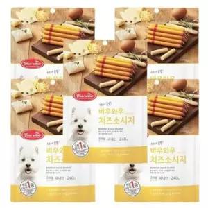 [반려] 강아지 소프트 치즈 소시지 14개입 5P 영양 훈련 간식 반려견치즈소세지