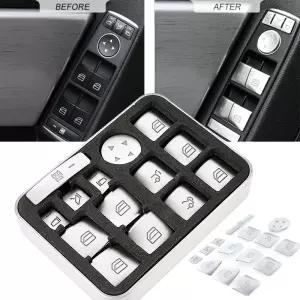 자동차 창 리프트 버튼 커버 스티커 스위치 패널 메르세데스 벤츠 A B C 클래스 W204 W212 GLA GLK CLA GL