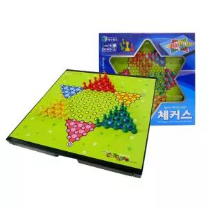 명인체커스(단면) M-207휴대용체스 게임 체스판 자석 보드 양면 가족 용품