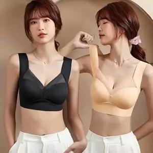 b 심리스 여성 속옷 새가슴 일체형 뽕브라 2 브라 몰드 누드 고급 크리비아 여성속옷 햄라인
