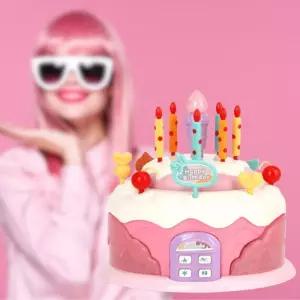 반짝불빛x사운드 2단변신 생일케이크 꾸미기 미니집 상황이해발달 가상놀이