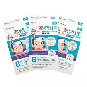 메이클린 열냉각시트 6매입 x 3개 / 유아 아기 이마 해열 패치 냉각 열내림 열패치