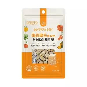 강아지간식 전연령 큐브형 훈련간식 연어 야채트릿15g