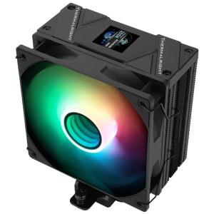 써멀라이트 어쌔신 스피릿 120 비전 ARGB 블랙 CPU 쿨러 1.54인치 240*240 해상도 IPS 디스플레이 LCD 화면 LGA1700 /1851 /115X용 컴퓨터 공기 냉각 AM4 /AM5 고성능 라디에이터