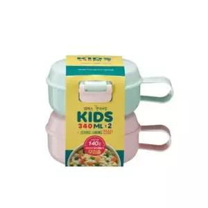 식판 코멕스 지금은 렌지타임 키즈 (밥용기) 340ml 2개