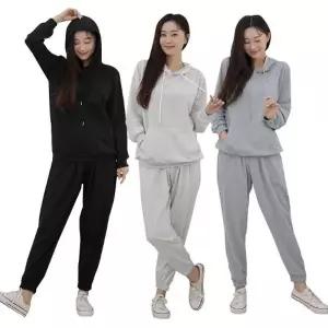 무지 아무 후드 상하세트 여성 밴딩 트레이 코디 바지