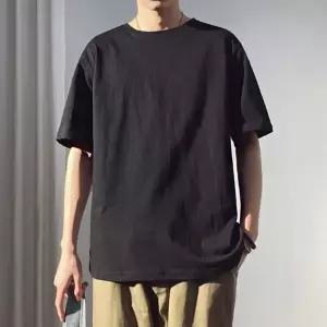 남자 라운드 오버핏 이너 레이어드 위아 무 남성 반팔
