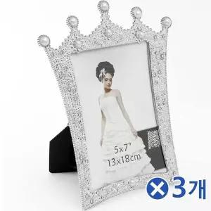 TBZ 결혼사진 로맨틱 진주 왕관 5x7 탁상액자x3개 사진틀