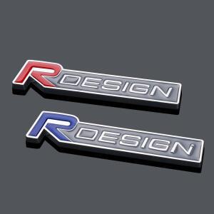 자동차 전면 그릴 배지 볼보 호환 Rdesign V40 V50 S40 S80 XC60 S90 S60 V90 스티커 액세서리 3D 금속 R