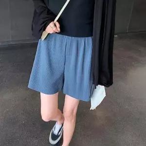 여성 와이드 주름 반바지 미우 여름바지 골 시원한