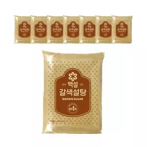 백설 갈색설탕, 1KG, 8개