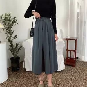 여성 밴딩 위아 롱스커트 1P 데일리 긴치마 가을 여자