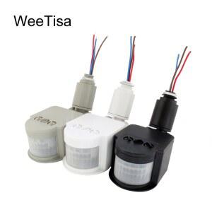 LED 모션 센서 220V 110V 12V 자동 적외선 PIR 운동 감지기 마운트 타이머 야외 12 볼트 전등 스위치