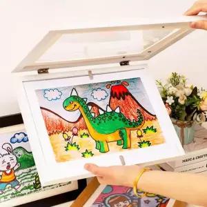 WL 원목 나무 액자틀 사진 수납 A3 그림 액자 S13292