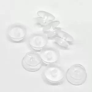 단추 구멍신발 꼬다리 파츠 부자재 투명 12mm 20개