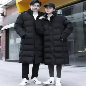 여자겨울롱패딩 남성 겨울 롱패딩 안감 스웨이드 투웨이 지퍼 아우터