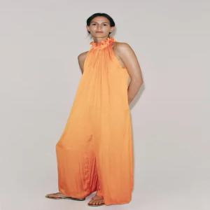 ZARA ZW 컬렉션 새틴 점프수트 - 오렌지 2090/098/615