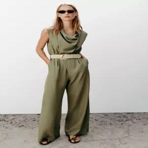 ZARA 벨트 롱 점프수트 - 라이트 카키 2685/769/506