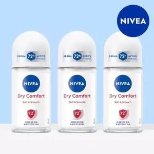 니베아 데오드란트 롤온 드라이컴포트 50ml 3개
