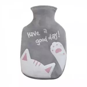 뽀송커버형 핫팩 물주머니 찜질팩 350ml 그레이