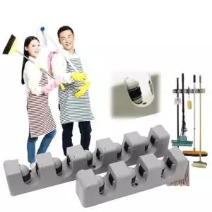 원터치 3공 밀대 아무 빗자루 거치대 청소 도구 행거