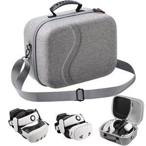 메타 퀘스트 3S/3용 대형 휴대용 케이스 BOBOVR S3 Pro /KIWI 디자인 배터리 헤드 스트랩 퀘스트 컨트롤러 액세서리 휴대용 하드 쉘 여행 가방 그레이
