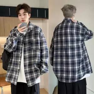 남성 모던 체크 셔츠 긴팔 캐주얼 남방 데일리 댄디룩 스타일