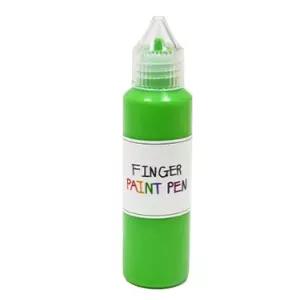 (50ml 연두) 핑거 페인트펜 낱색/물감/놀이/선물/어린이/유아/키즈/미술/색칠/펜타입/놀이용/페인트/그림