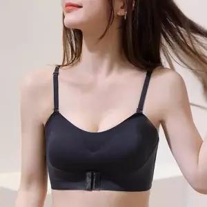 이 앞후크 오프숄더브라 어깨끈포함 심리스 여성 패드