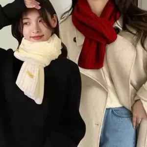 짧은 여성 쁘띠 머플러 미니 여성 니트 목도리 데일리 겨울-WFNG5LT