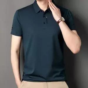 남자 여름 아무 옷 기본 카라 티 상의 피케 캐쥬얼티