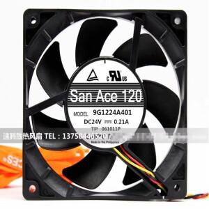 SANYO Denki 109R0812T4H11 DC 24V 0.21A 120x120x25mm 3선 서버 냉각 팬