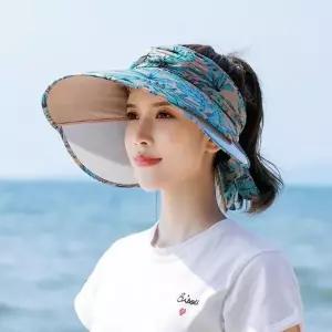 두건 위아 낙엽 이중썬캡 여성모자 햇빛차단 여자