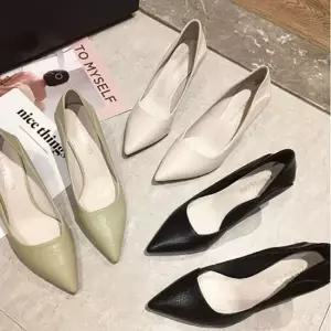 페미닌 직장인 데일리 펌프스힐 무지 7cm 세련된 구두