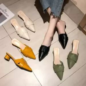 스틸레토 미들굽 블로퍼 패션슈즈 여성구두 예쁜구두 구두