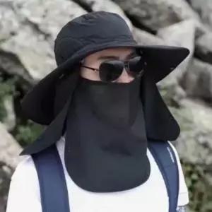 남자 여름 농사 일 작업 햇빛가리개 사파리 여성 얼굴