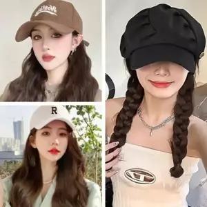 일체형 모자 가발 긴머리 이 1P 인조가발 패션 가자