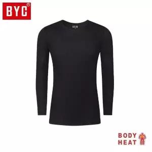 BYC 남성 보디히트 U넥 긴팔T DOLU2233-검정 (8514442A)