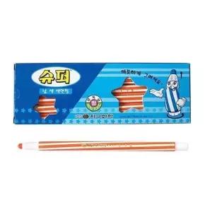 [mbCNgr66]낱색 채점펜 투명이색연필 (주황 12자루)