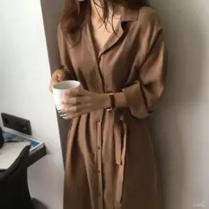 반코트 여자 트렌치 코드 외투 아우터 가을 자켓 2컬러