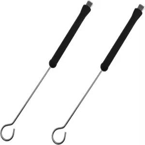 CTWHA 고무 손잡이가 있는 1쌍 드럼 브러시 접이식 금속 길이 32cm 선반 재즈 스틱 번들 스틸 와이어