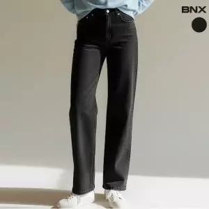 BNX 여성 스판 기모 밴딩 일자 팬츠