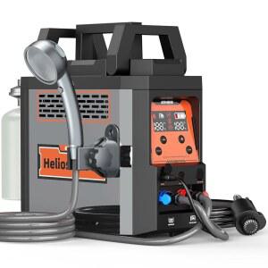 코리 헬리오스 20 프로, 휴대용 온수기, 000 BTU 4000mAh 충전식 배터리, 샤워 펌프, 야외 캠핑 청소용 프로판 온수기