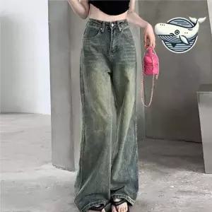 캐주얼 빈티지 하이웨스트 데님팬츠 일자핏 여성청바지 여성데님팬츠 여성가을청바지