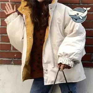 여성 따뜻한 리버시블 겨울 점퍼 양면 패딩 여성아우터 여성점퍼 캐주얼점퍼 학생점퍼