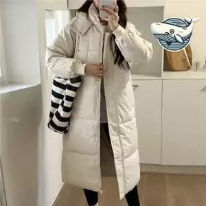 심플 체온유지 하이넥 롱패딩 오버핏 겨울 여성아우터 여성점퍼 캐주얼점퍼 학생점퍼