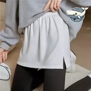여성 레이어드 힙커버 스커트 편안한 허리밴딩 청치마 여름치마 여성치마 페이크스커트