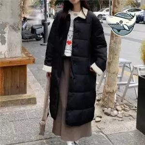겨울철 따뜻함 보장 히든버튼 롱패딩 아우터 여성아우터 여성점퍼 캐주얼점퍼 학생점퍼