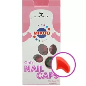 [반려] 미쿠 고양이 캡 할큄 방지 발톱 커버 네일 레드 고양이발톱