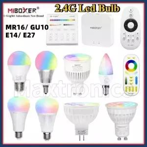 새로운 MR16 GU10 E14 E27 Miboxer 2.4G Led 전구 빛 4W 5W 6W 9W 12W CCT RGB 무선 Wifi 원격 제어
